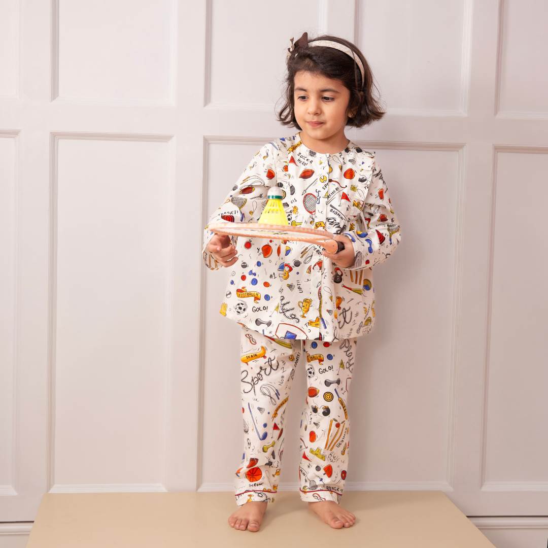 Sports Unlimited Organic Cotton Nightsuit - Girls