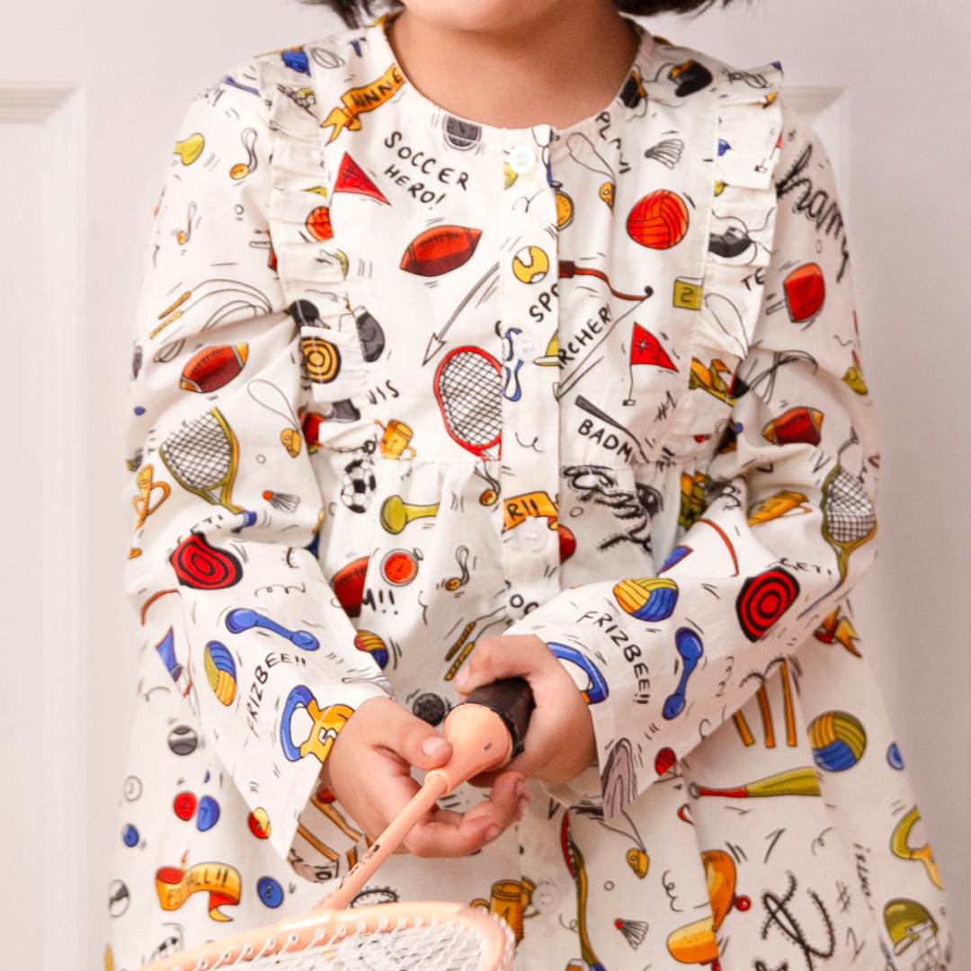 Sports Unlimited Organic Cotton Nightsuit - Girls