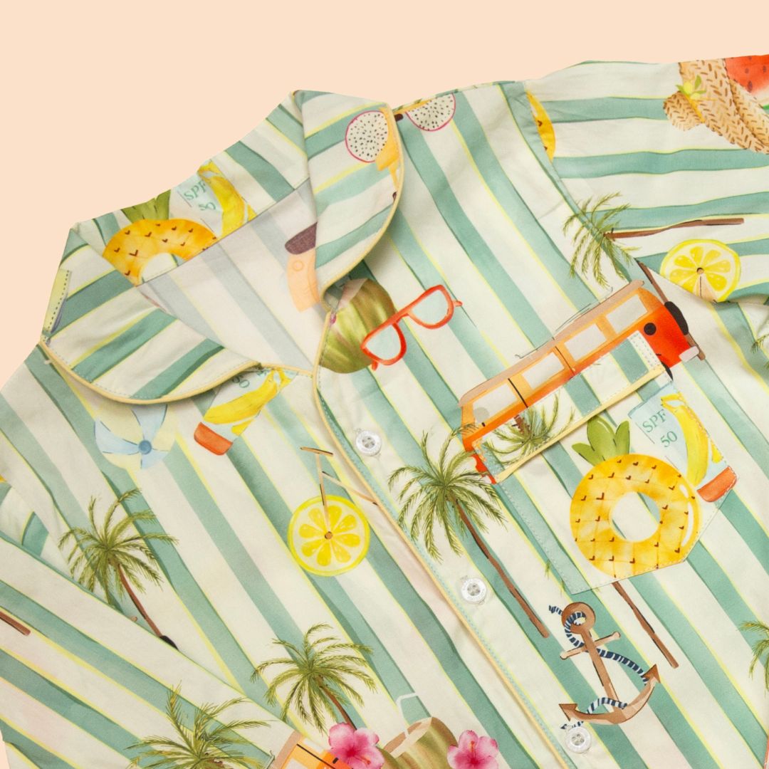 Beachy Sunsets Organic Cotton Nightsuit - Boys