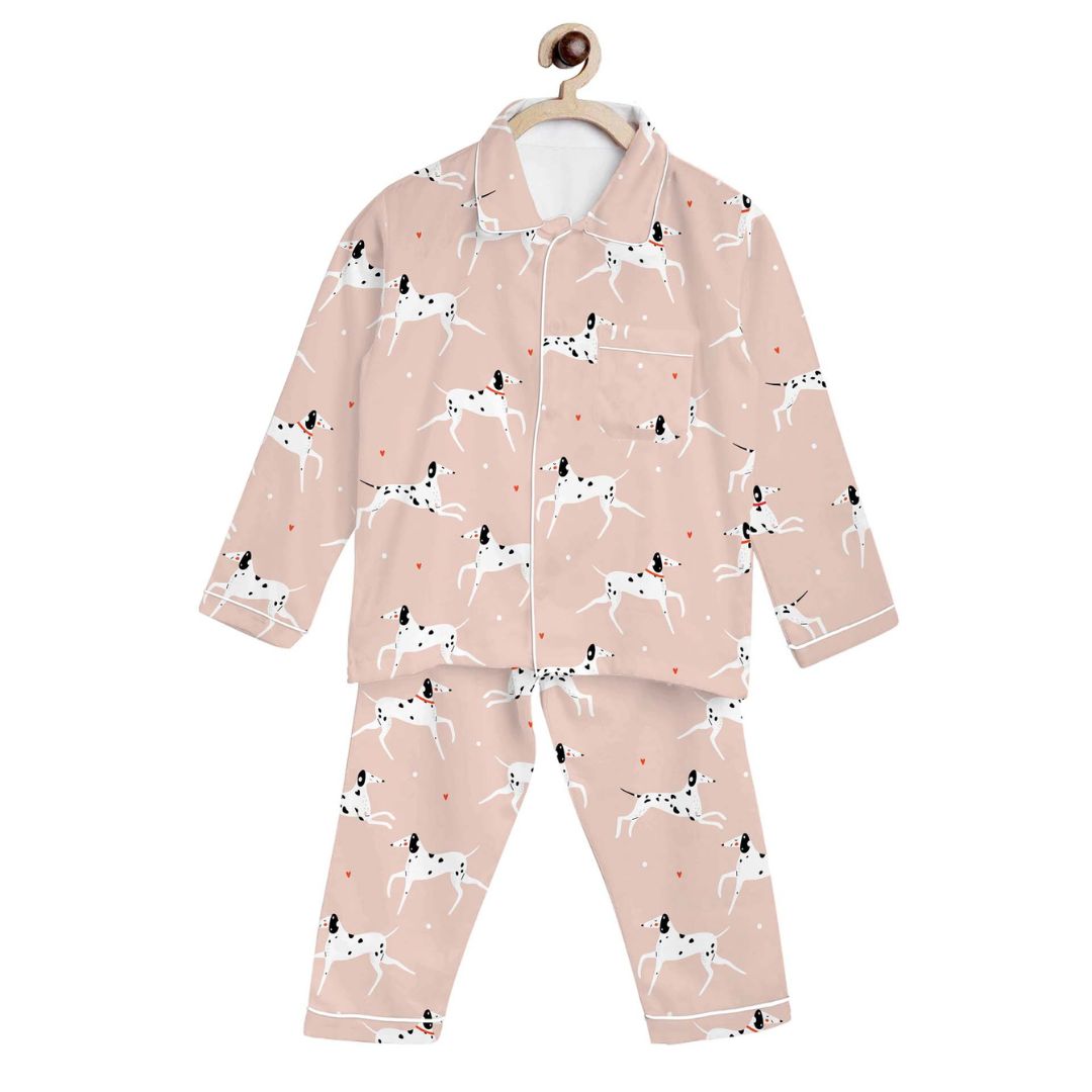 Dashing Dalmations Organic Cotton Nightsuit Pink