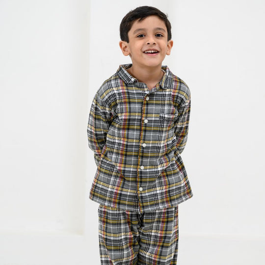 Norway Plaid Winter Cotton Nightsuit