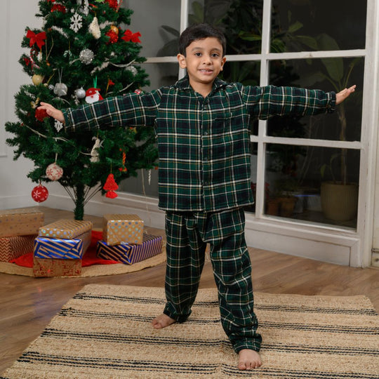 Dusseldof Plaid Winter Cotton Nightsuit