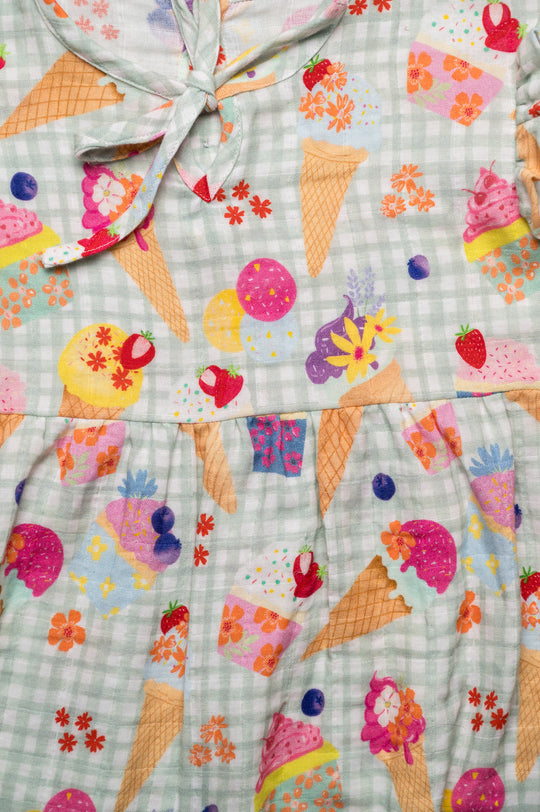 Berries & Icecream Organic Muslin Nightsuit