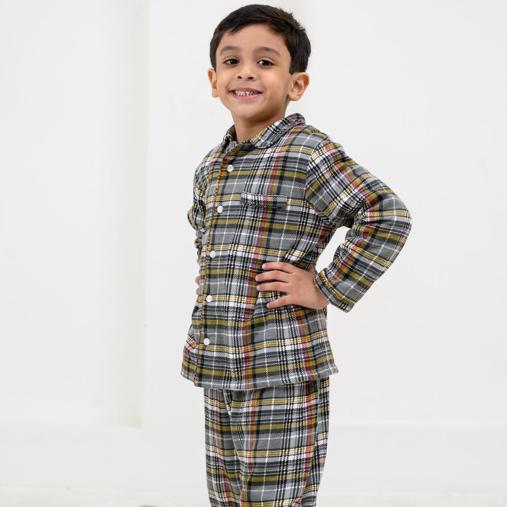 Norway Plaid Winter Cotton Nightsuit