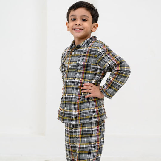 Norway Plaid Winter Cotton Nightsuit