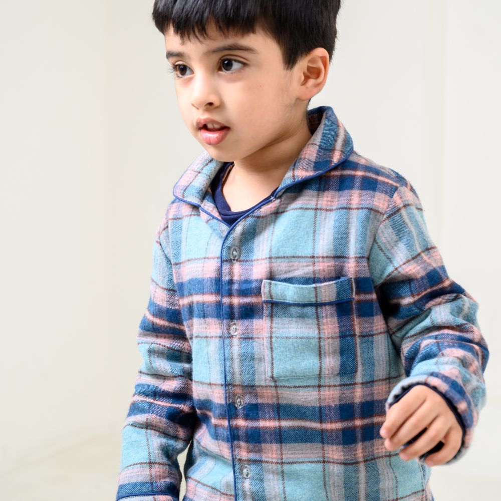 Vermont Check Winter Cotton Nightsuit