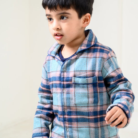 Vermont Check Winter Cotton Nightsuit
