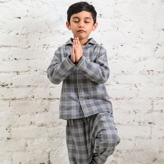 Manhattan Checks Winter Cotton Nightsuit