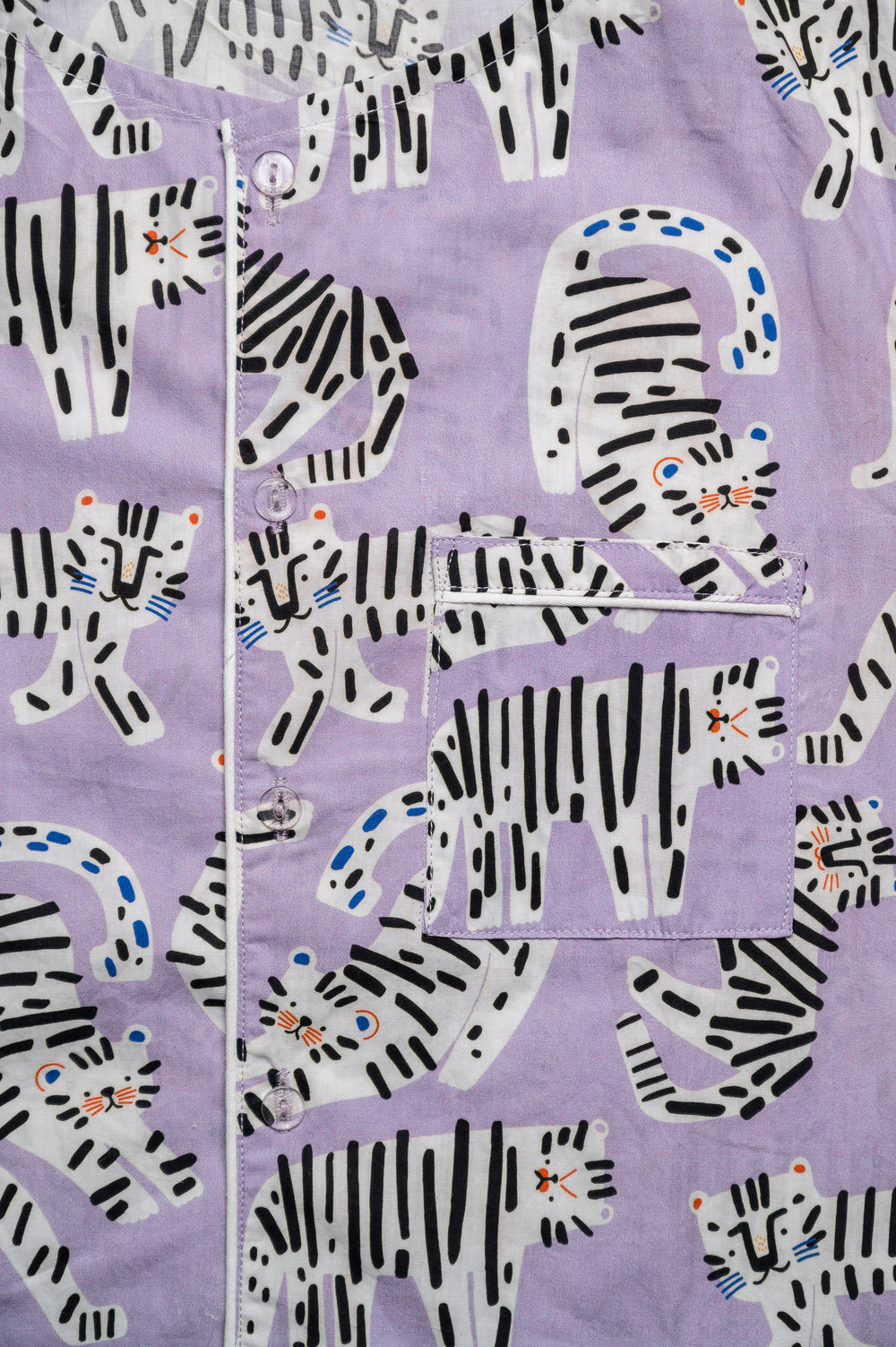 Eye of the Tiger - Lilac Organic Cotton nightsuit