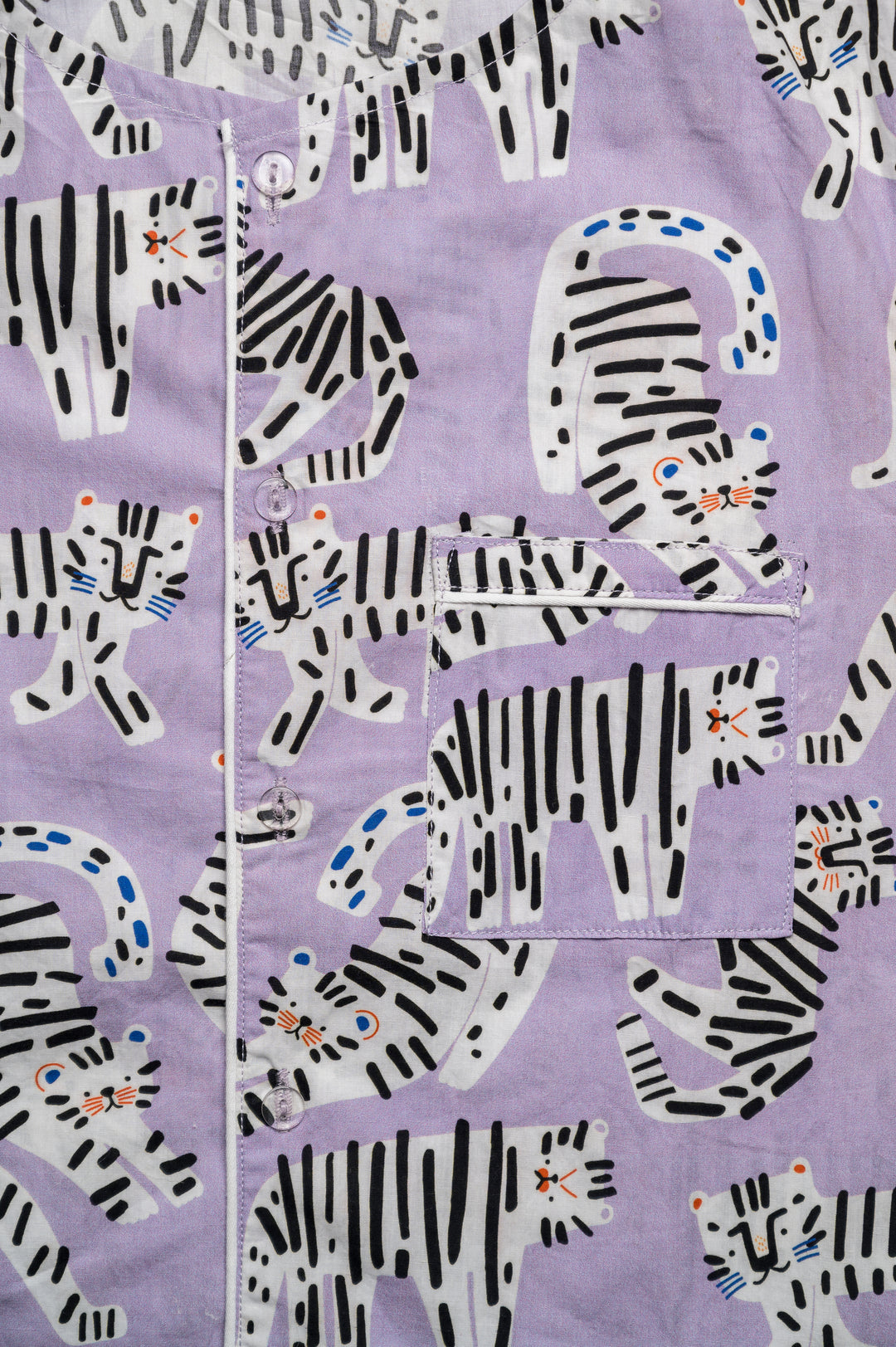 Eye of the Tiger - Lilac Organic Cotton nightsuit
