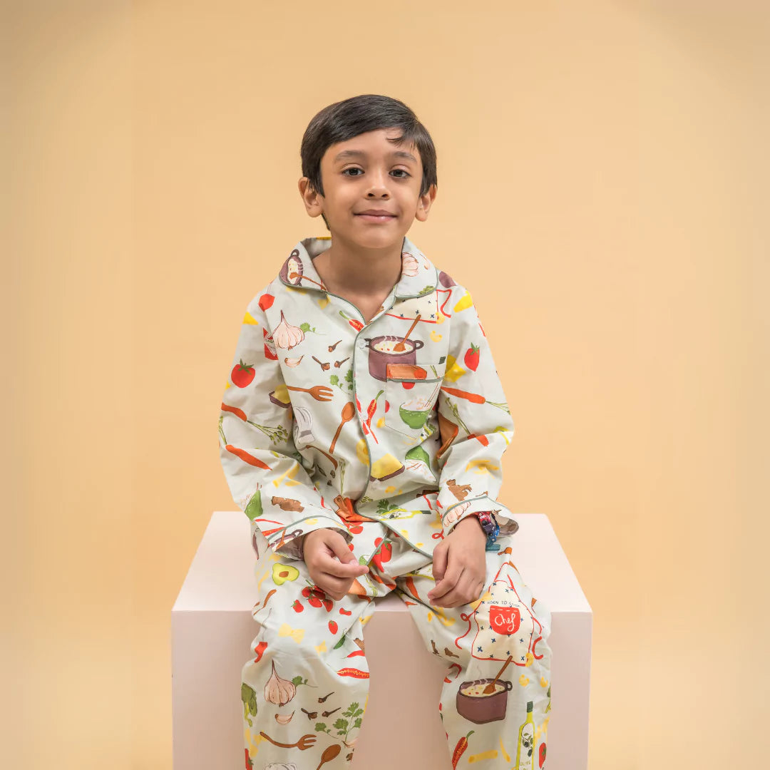Chefling Organic Cotton Nightsuit - Boys
