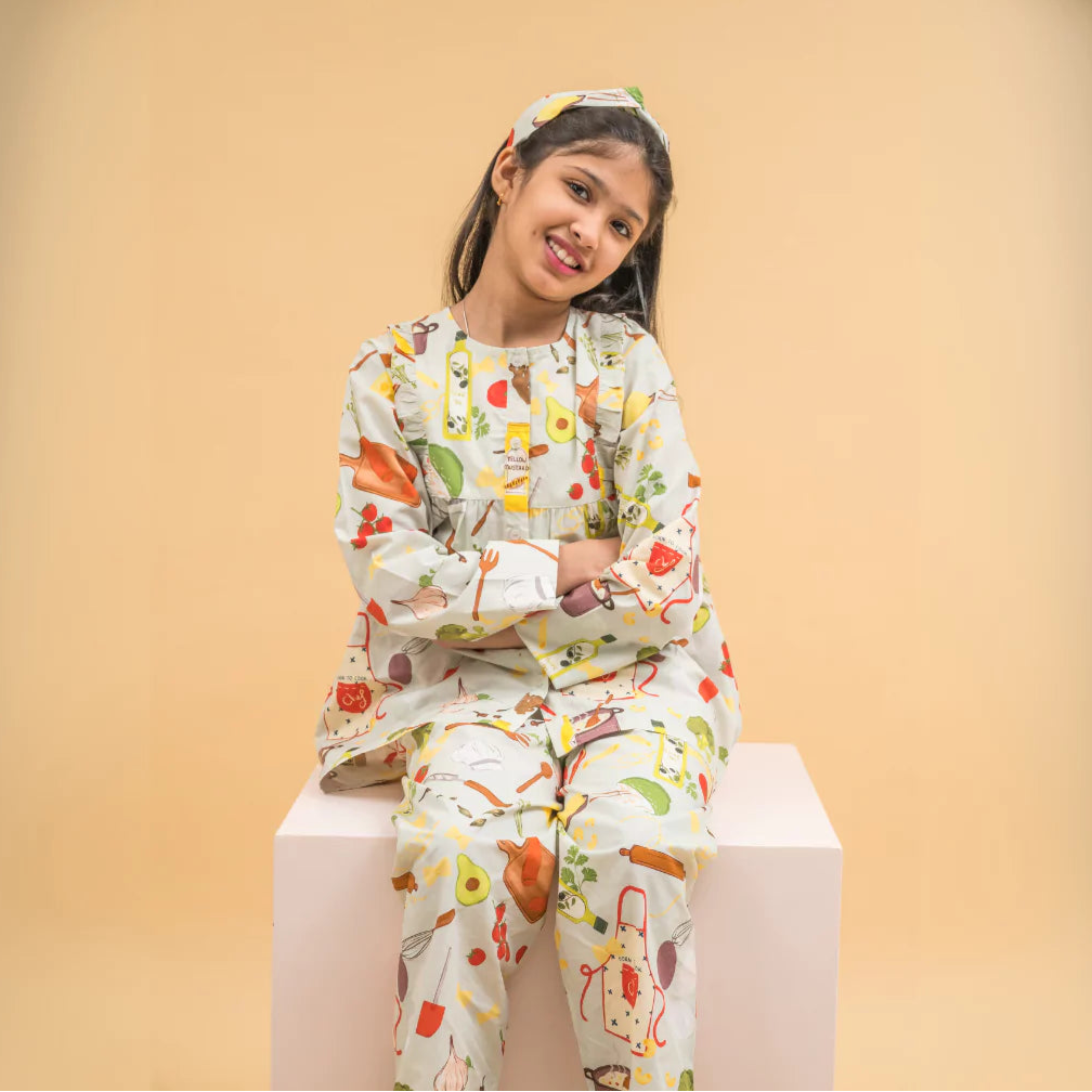 Cheflings Organic Cotton Nightsuit - Girls