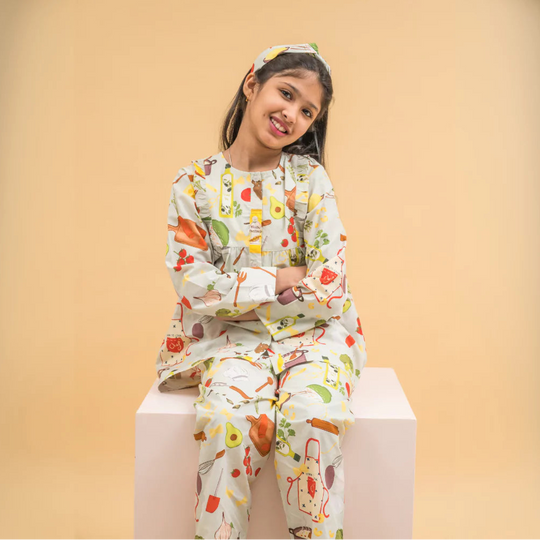 Cheflings Organic Cotton Nightsuit - Girls