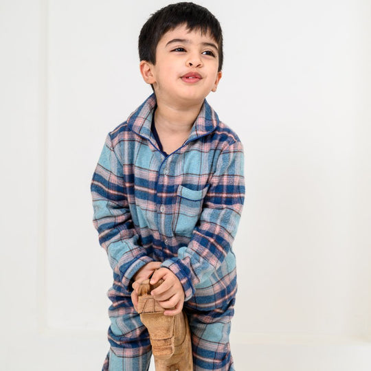 Vermont Check Winter Cotton Nightsuit