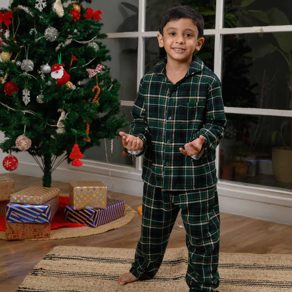 Dusseldof Plaid Winter Cotton Nightsuit