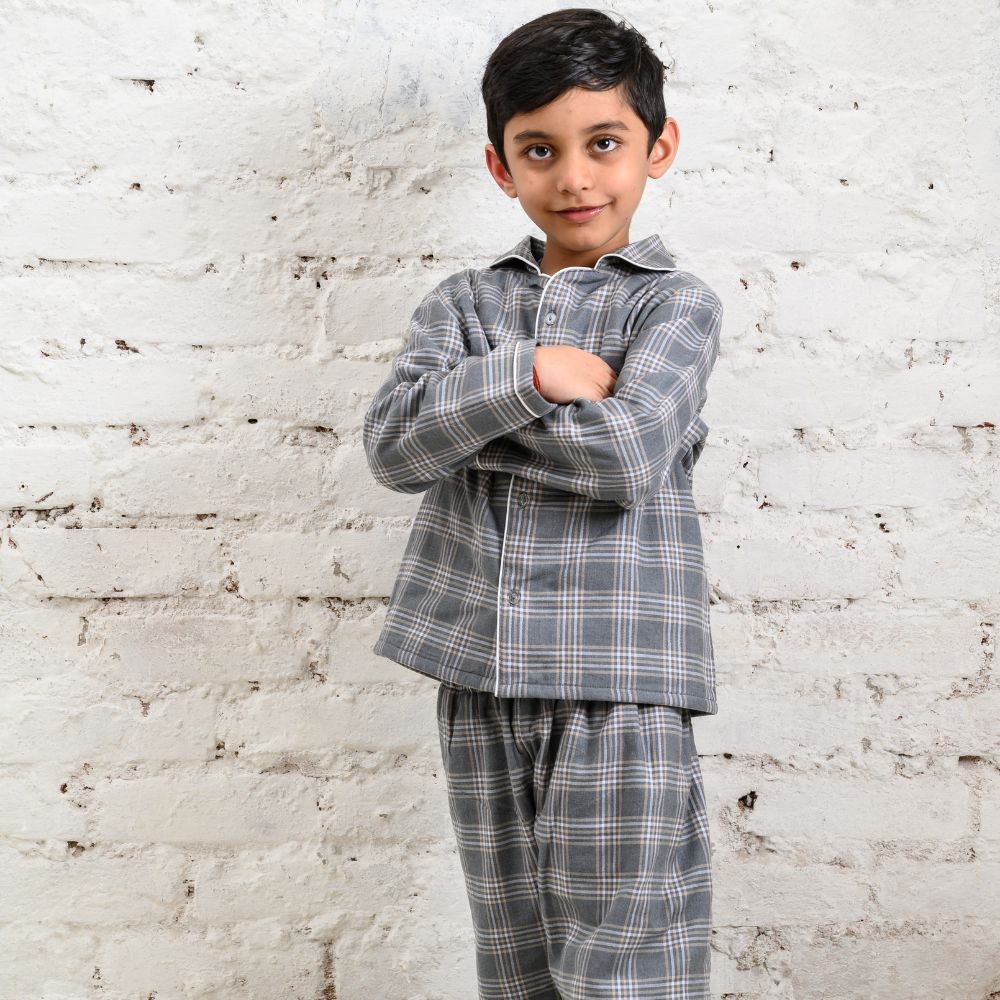 Manhattan Checks Winter Cotton Nightsuit