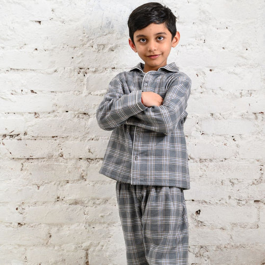 Manhattan Checks Winter Cotton Nightsuit
