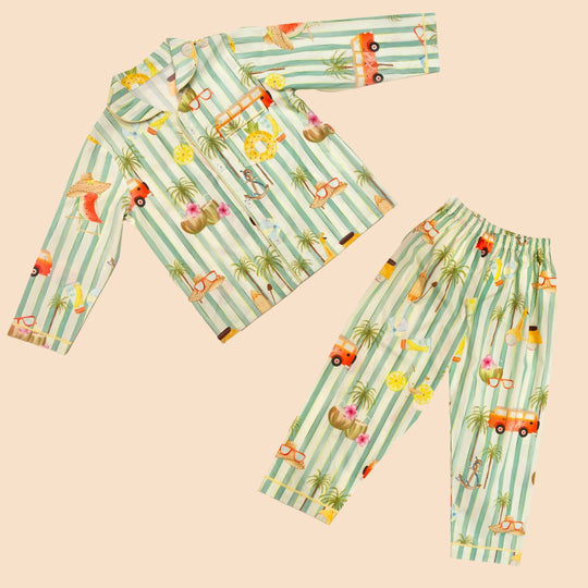 Beachy Sunsets Organic Cotton Nightsuit - Boys