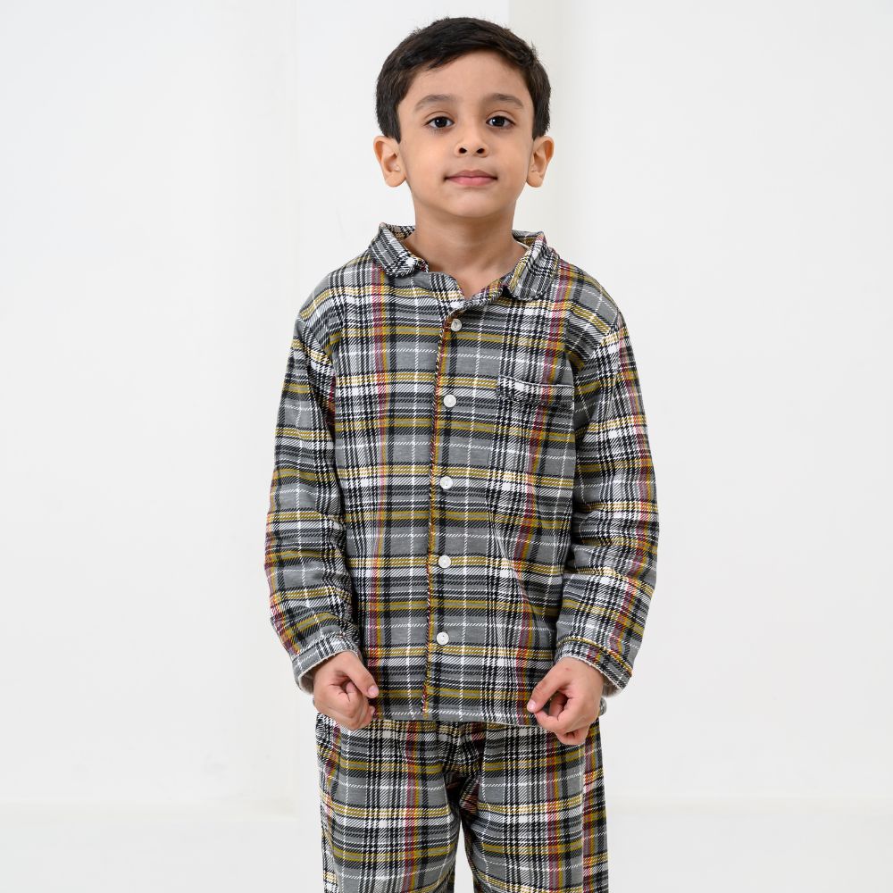 Norway Plaid Winter Cotton Nightsuit