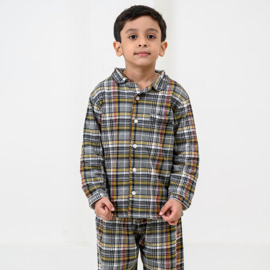 Norway Plaid Winter Cotton Nightsuit