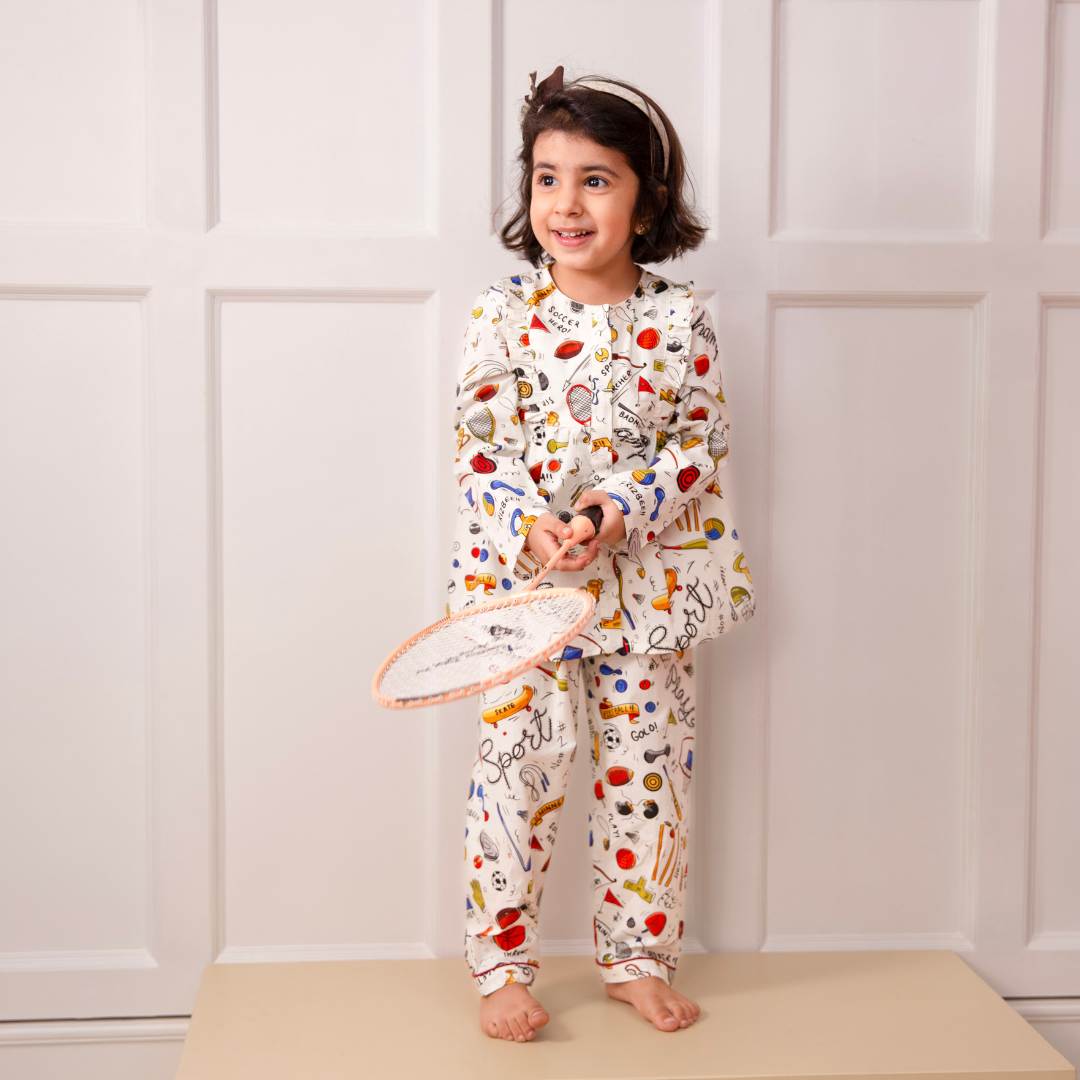 Sports Unlimited Organic Cotton Nightsuit - Girls
