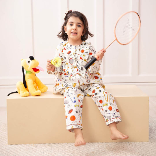 Sports Unlimited Organic Cotton Nightsuit - Girls