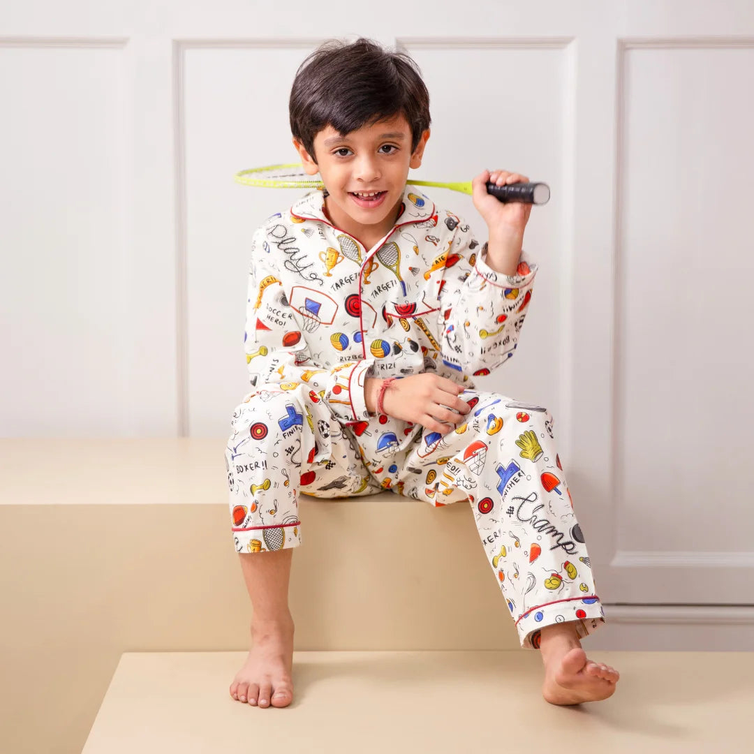 Sports Unlimited Organic Cotton Nightsuit Boys