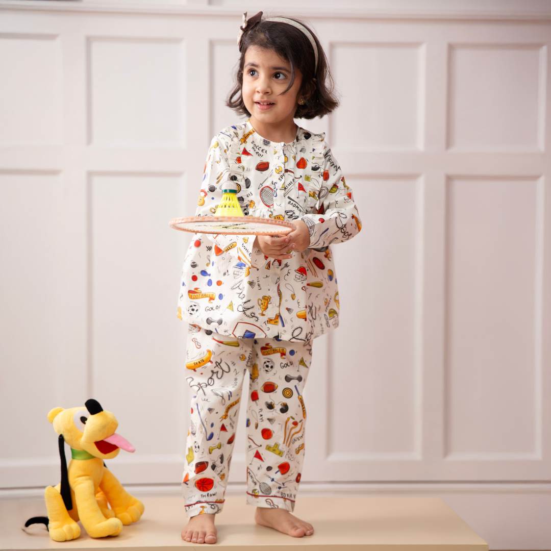Sports Unlimited Organic Cotton Nightsuit - Girls