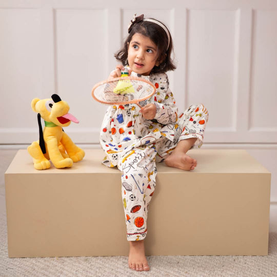 Sports Unlimited Organic Cotton Nightsuit - Girls