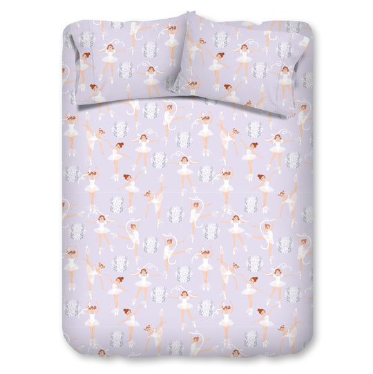 Petite Ballerina - Soft Lilac Organic Cotton Bedsheet Set