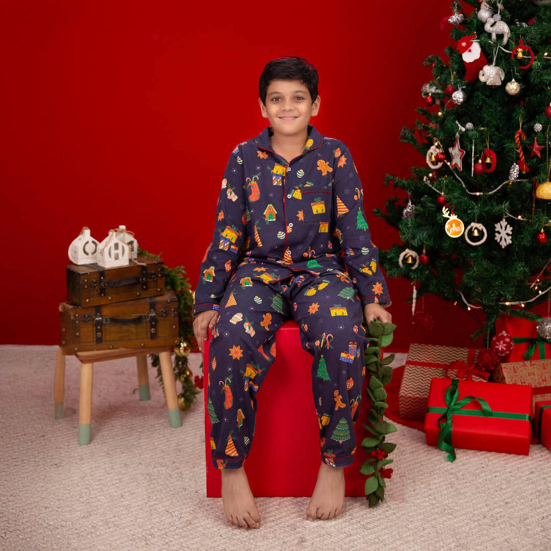 Christmas Frenzy Winter Organic Cotton Nightsuit