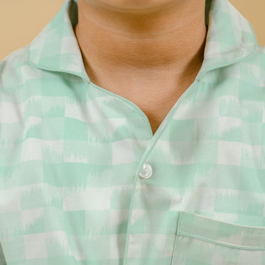 Green Geo Cotton Nightsuit