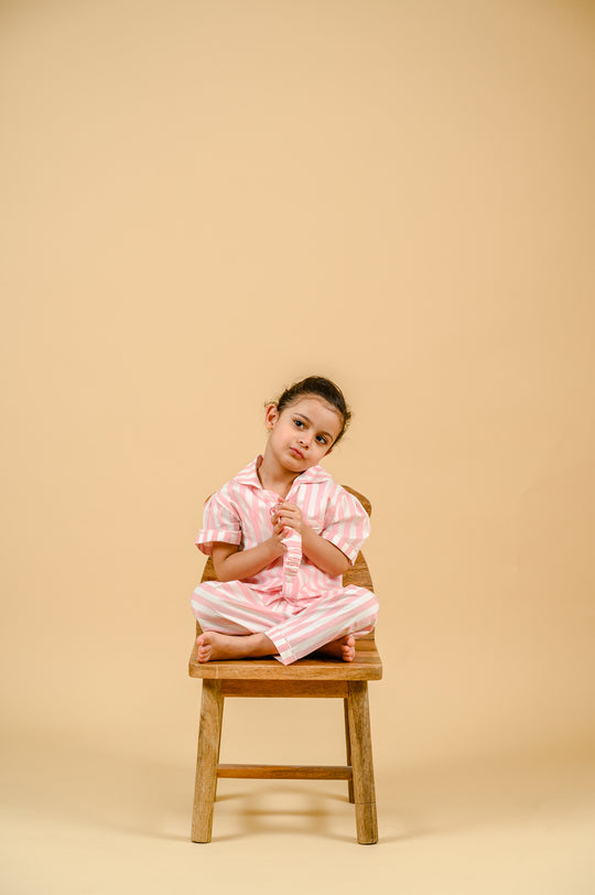 Candy Pink Cotton Nightsuit