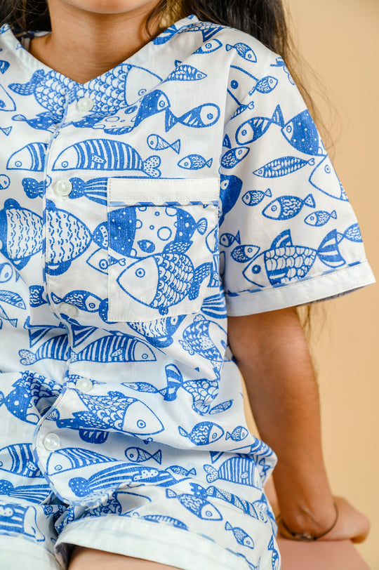 Something's Fishy Cotton Nightsuit