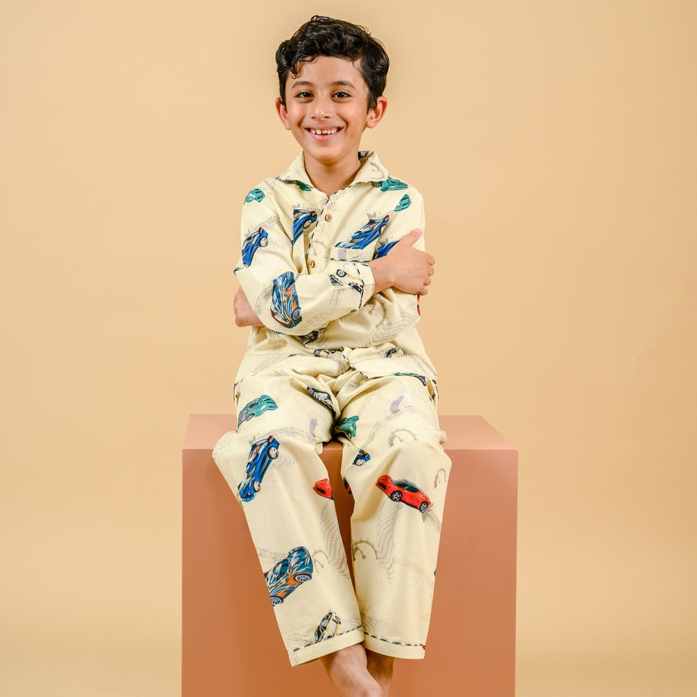 Racing Car Organic Cotton Nightsuit