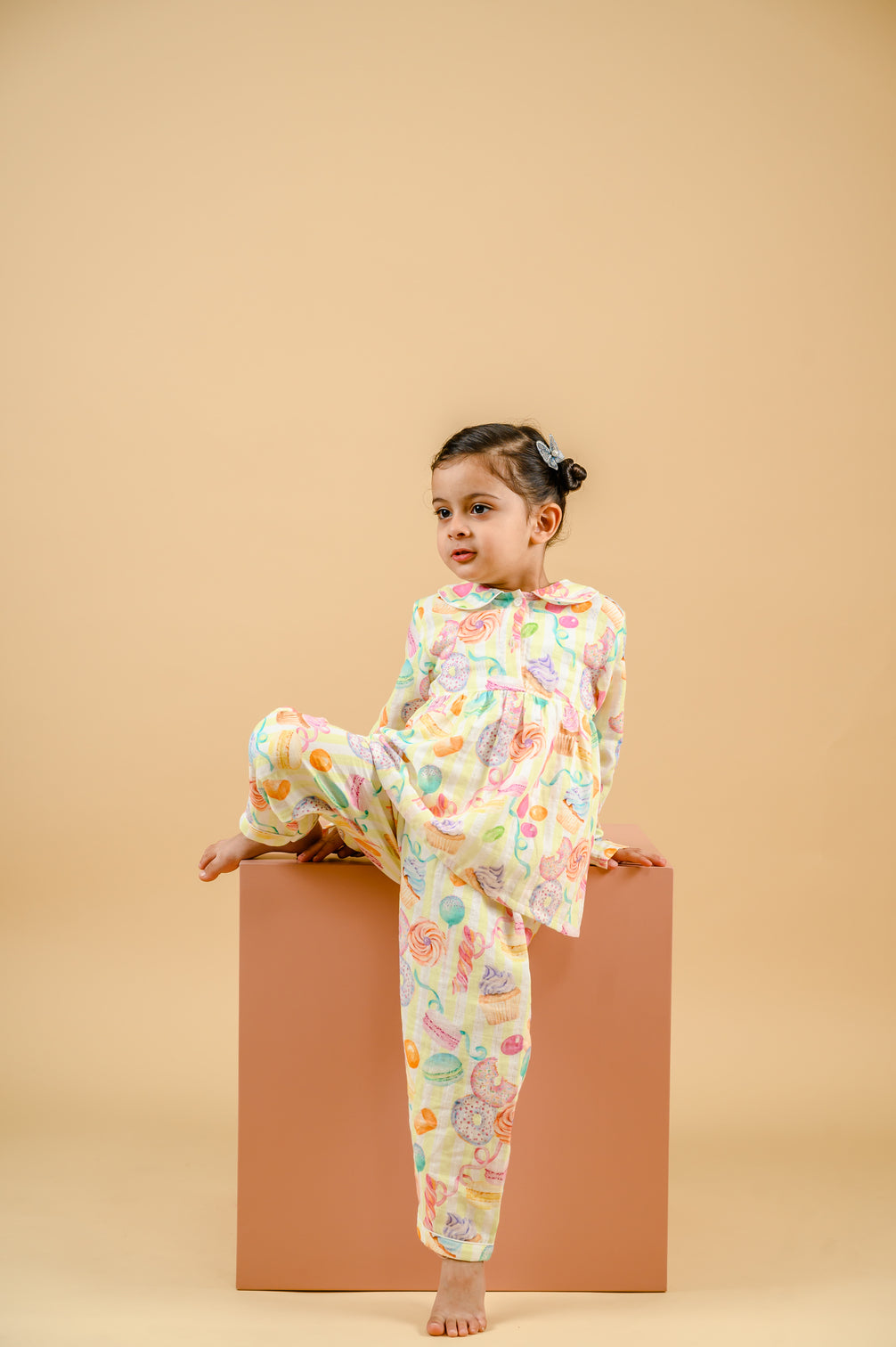 Cupcake n Donut Land Organic Muslin Nightsuit