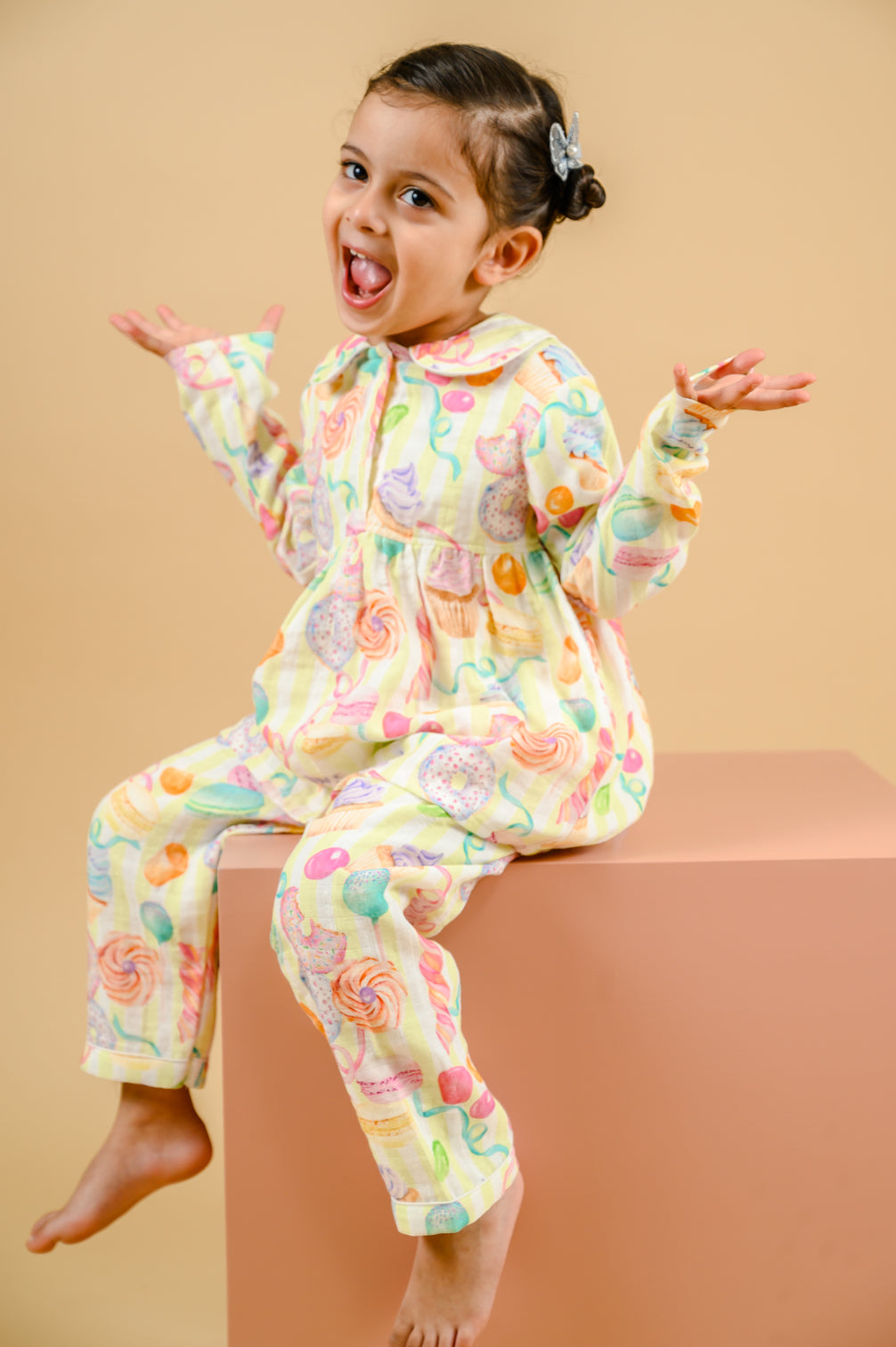 Cupcake n Donut Land Organic Muslin Nightsuit