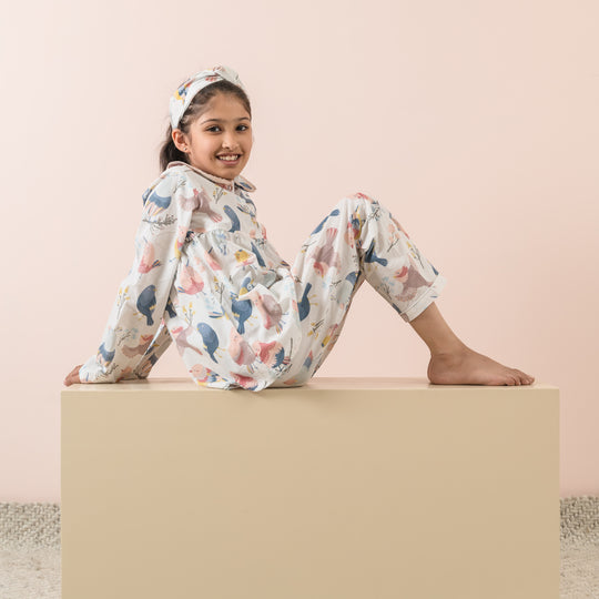 Happy Birds Organic Cotton Nightsuit