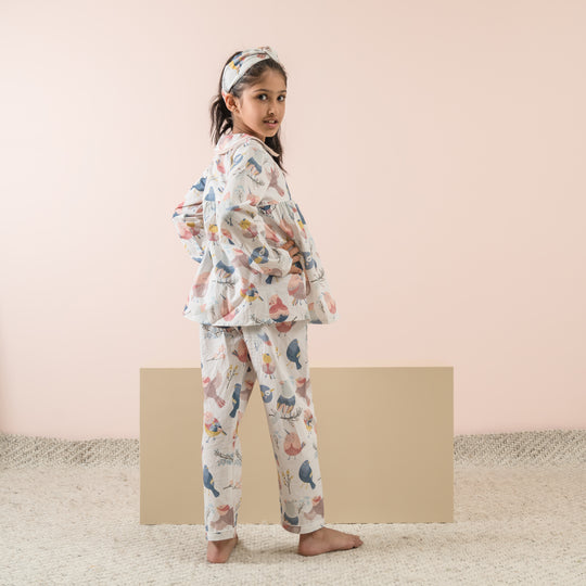 Happy Birds Organic Cotton Nightsuit