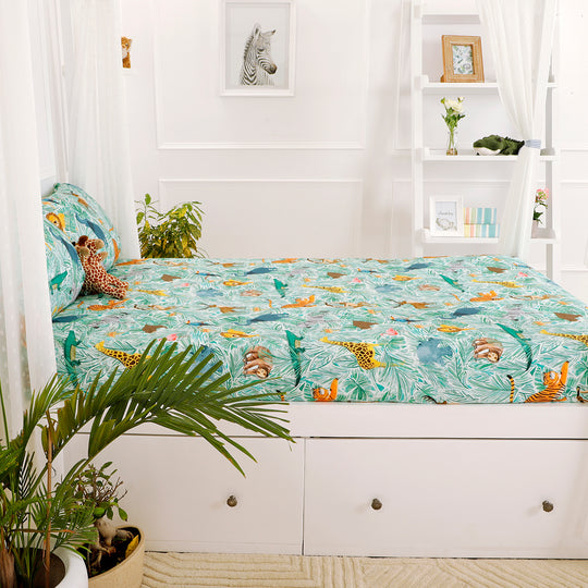 Jungle Safari Organic Cotton Bedsheet Set