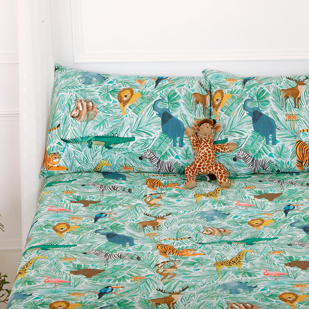 Jungle Safari Organic Cotton Bedsheet Set