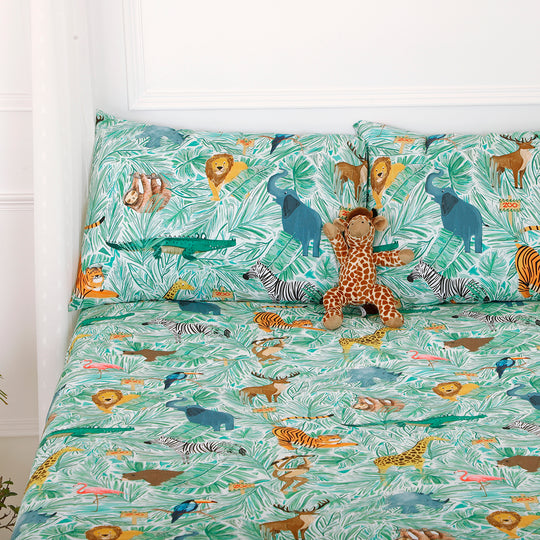 Jungle Safari Organic Cotton Bedsheet Set