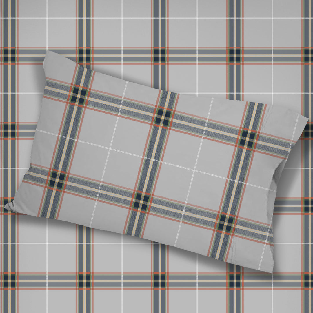 Boy Scout Grey Plaid Organic Cotton Bedsheet Set