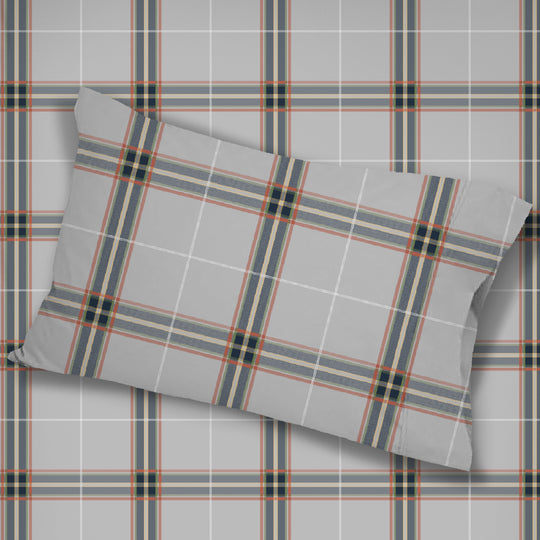 Boy Scout Grey Plaid Organic Cotton Bedsheet Set