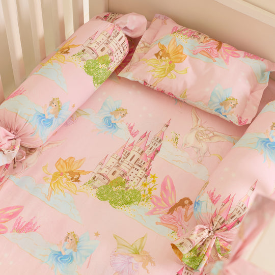 FairyLand Pink Baby Organic Cotton Fitted Sheet