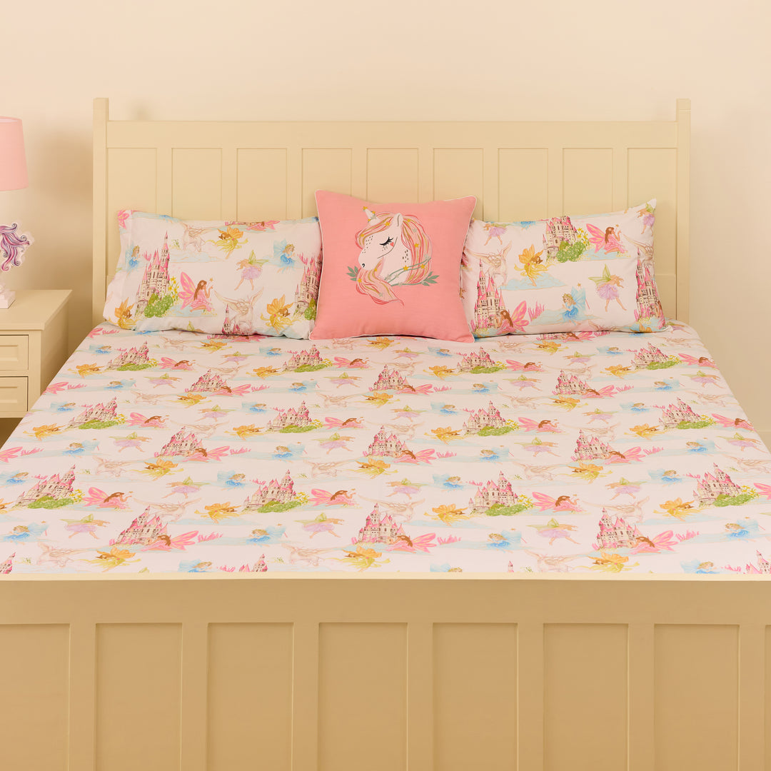 FairyLand White Organic Cotton Bedsheet Set