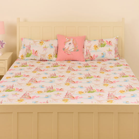 FairyLand White Organic Cotton Bedsheet Set