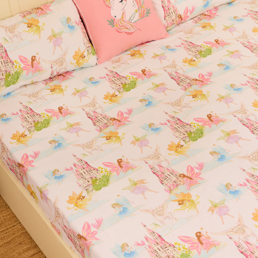 FairyLand White Organic Cotton Bedsheet Set