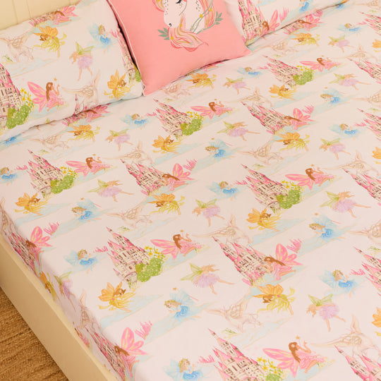 FairyLand White Organic Cotton Bedsheet Set