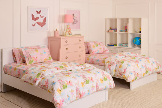 FairyLand Pink Organic Cotton Bedsheet Set